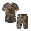Camo Hunting Animal Tracksuit Camouflage 3D Print Men Fashion Short Sleeve T-Shirts Shorts Sets Streetwear Sportswear Kids Suits
