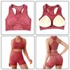Yoga Set Women Tracksuit Gym Set Workout Clothes for Women Seamless Leggings Sports Bra Suit Female Clothing High Waist Shorts