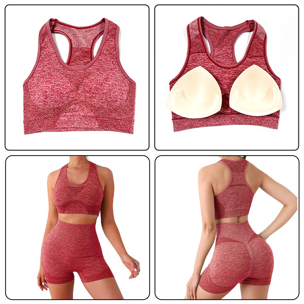 Yoga Set Women Tracksuit Gym Set Workout Clothes for Women Seamless Leggings Sports Bra Suit Female Clothing High Waist Shorts