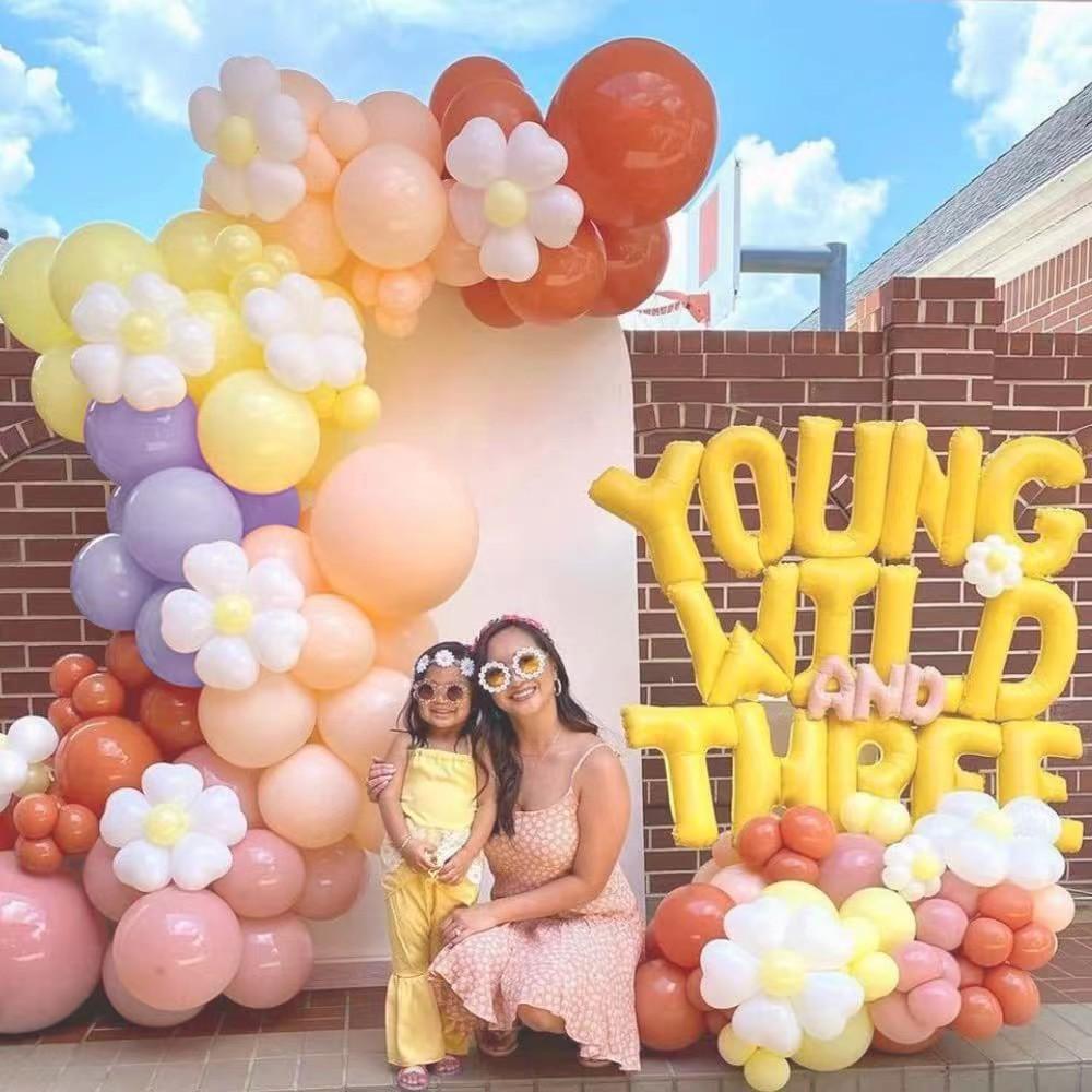 Daisy Balloon Chain Set Opening Anniversary Event Atmosphere Decoration Spring Autumn Party Scene Arrangement