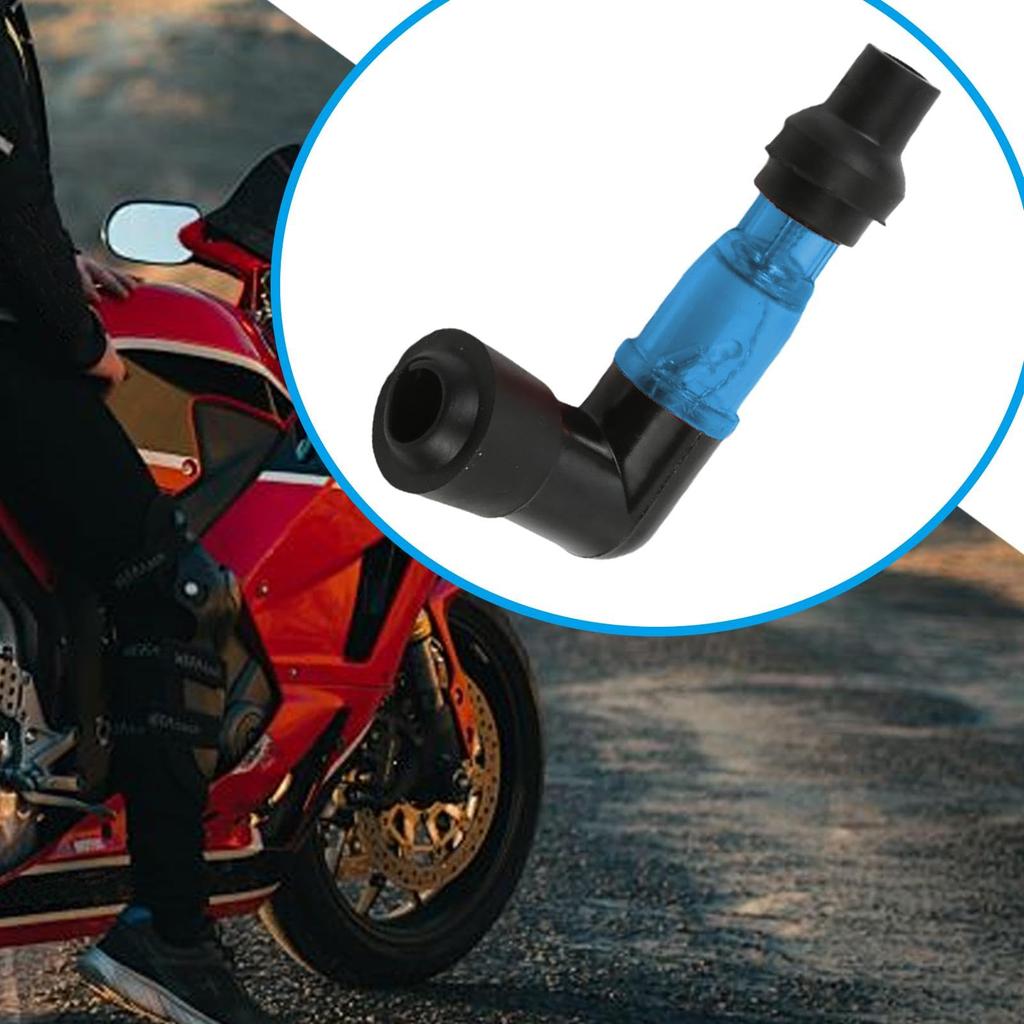 Right Angle Flashing Spark Plug Cap, Universal Motorcycle Accessories High Voltage Cap Flash Spark