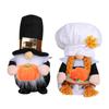 Autumn Thanksgiving Doll Holding Pumpkin Faceless Doll Chef Hat Doll Harvest Festival Decorations