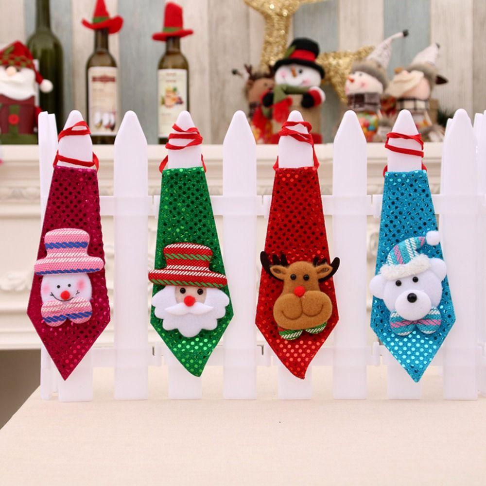 

Kawaii Dog Christmas Ties Санта-Клаус Рождественский Галстук Автомобильный Украшение Светодиодный Рождественский Галстук Спальня Style 4