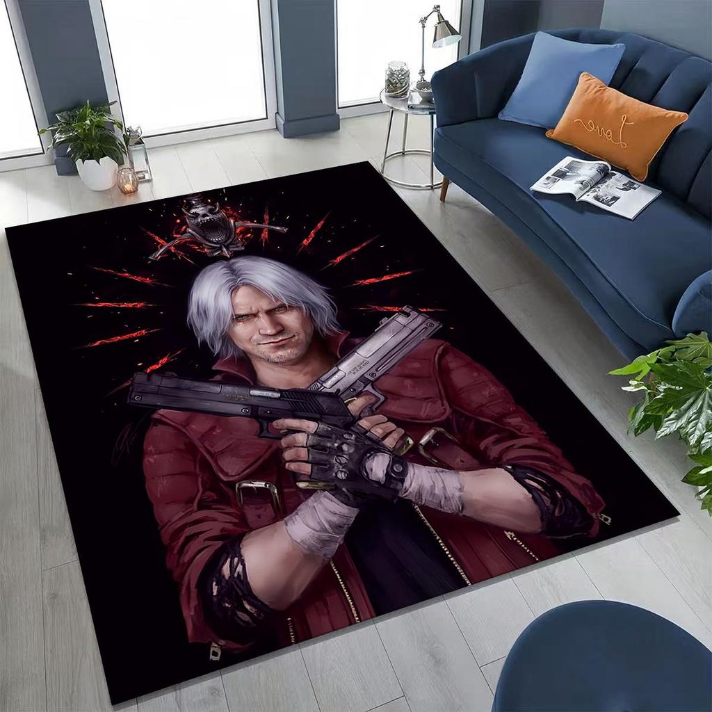 3D D-Devil May Cry DMC Games Vergil Dante Tapijt voor Slaapkamer Woonkamer Bank Huis Deurmat Decor, Groot Kinderspeel Antislip Vloermat