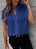 V-neck Short Sleeve Fashion Casual Shirt for Summer 2025