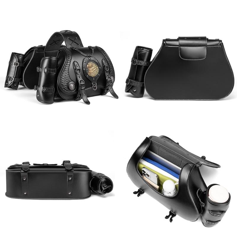 1 Pair Retro Punk Style Saddlebag Motorcycle Tool Bag Waterproof Travel Luggage Storage Bag Motorbike Over Saddles Bags