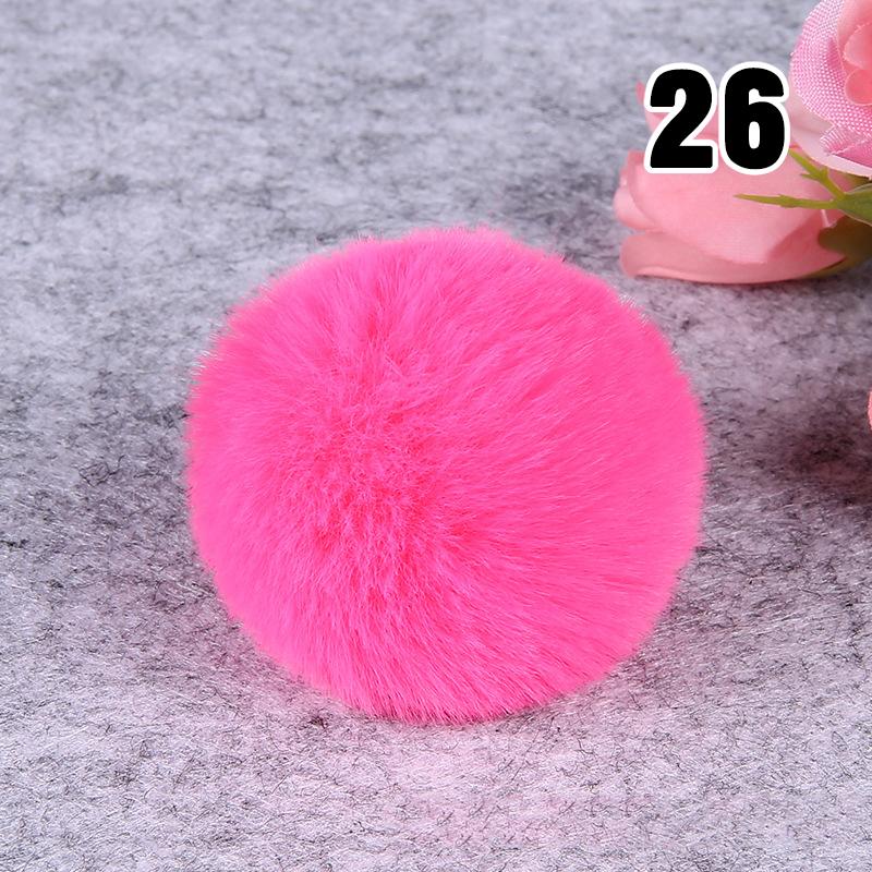 20PCS Imitation Rabbit Fur Ball Handmade Clothing Bag Decoration Artificial Fluffy Soft Pompons Colorful Balls for DIY Keychain