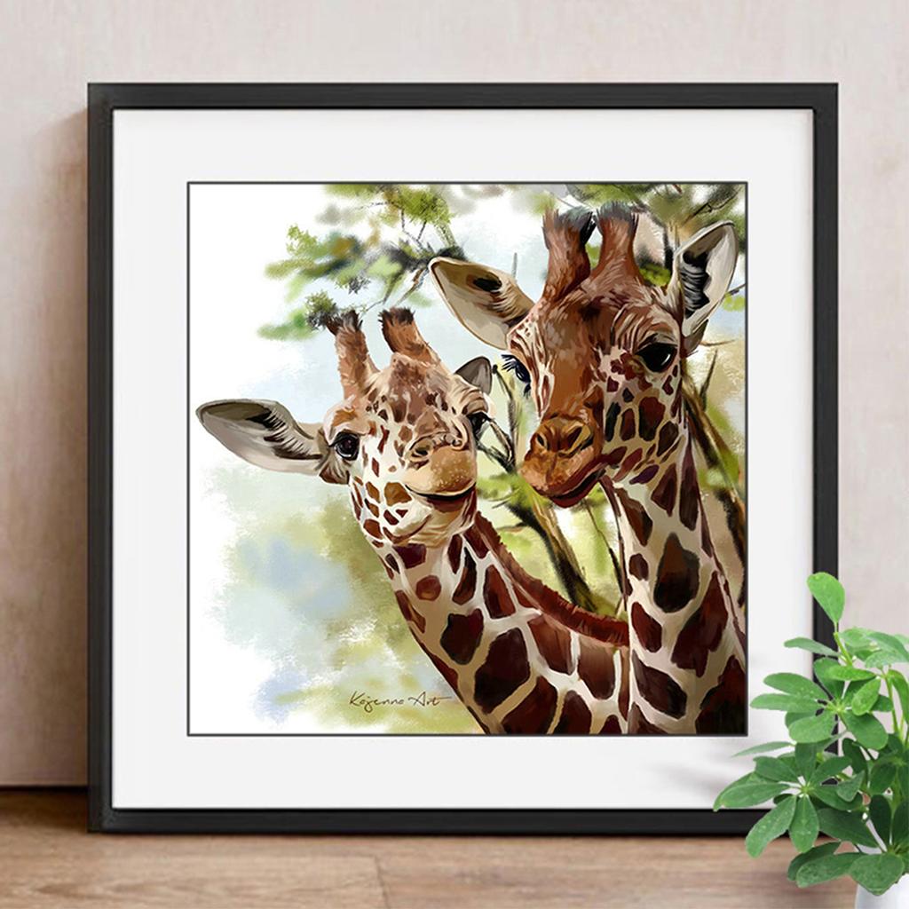 DIY 5D Diamond Painting Embroidery Giraffes Animal Cross Stitch Kit Home Decor DIY 5D Diamond Painting Embroidery Giraffes Animal Cross Stitch Kit Home Decor