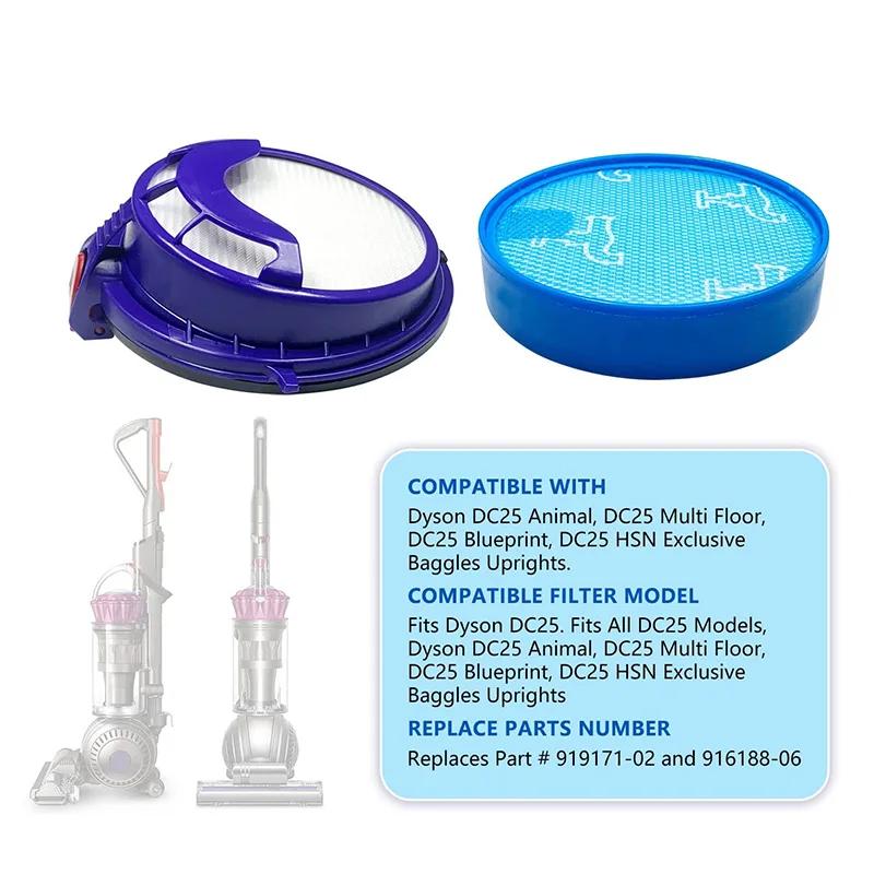 1Set Replacement For Dyson DC25 Compatible Prefilter And Post Motor HEPA Filter Replacement DC25 Vacuum Filter