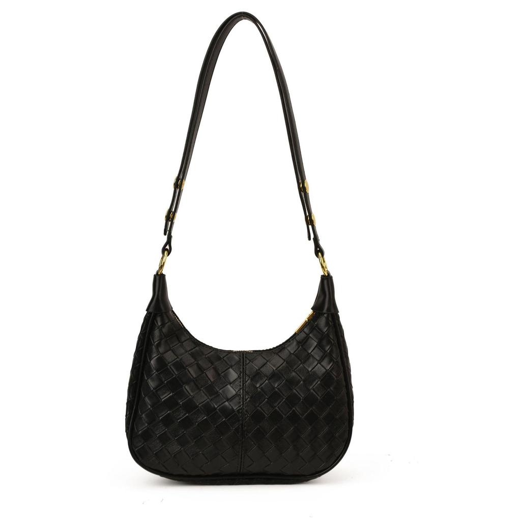 2025 Women's Versatile Woven Shoulder Bag - Fashionable Dumpling Style for Commuters