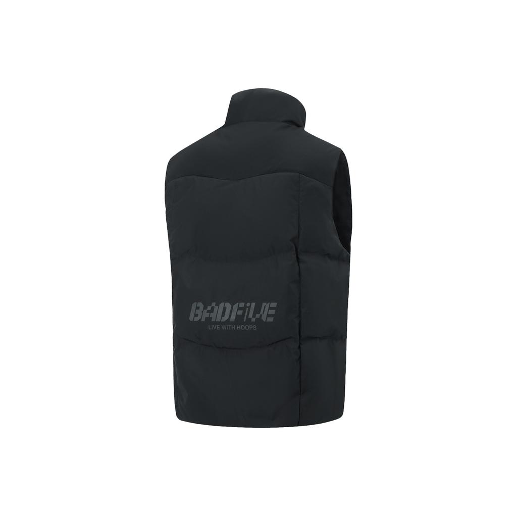 Li-Ning Badfive Windproof Water-Repellent Loose Stand-Collar Logo Down Vest Men Vest AMRV029-3