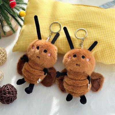 Creative Cockroach Plush Pendant Spoof Ugly Cute Little Strong Keychain Doll Bag Hanging Ornament Doll Gift