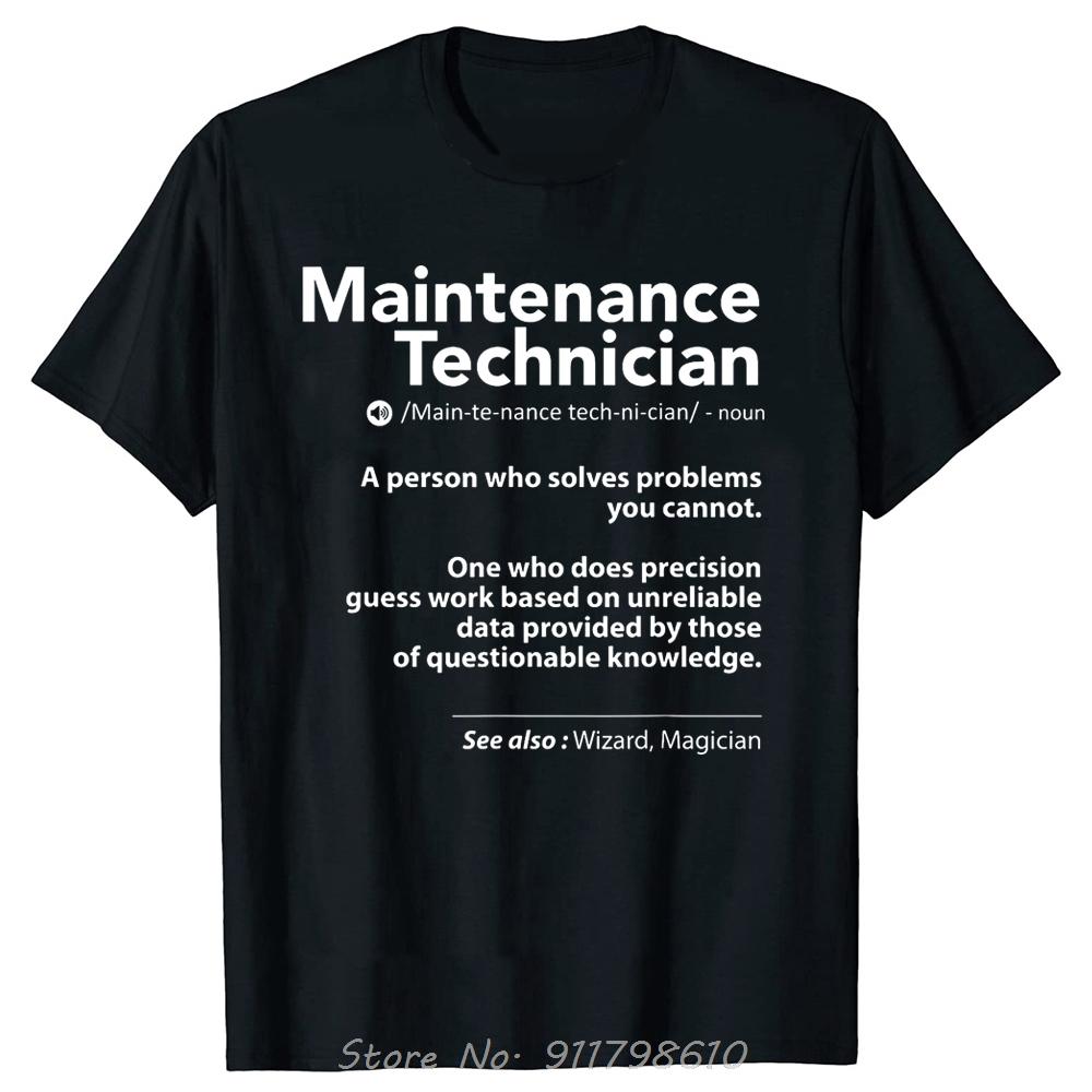 Funny Maintenance Worker Oversized T-shirt Mechanic Men's Clothing Harajuku Cotton Tshirt Slim Fit Eu Fashion Fitness T Shirt