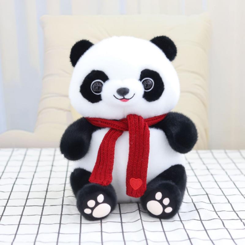 Giant Panda Doll Plush Toy Dressing Doll Zoo Commemorative Gift