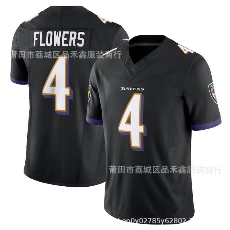 Baltimore Ravens NFL Football Jersey 0 Smith Embroidered Game Practice Uniform Men Unisex Cotton