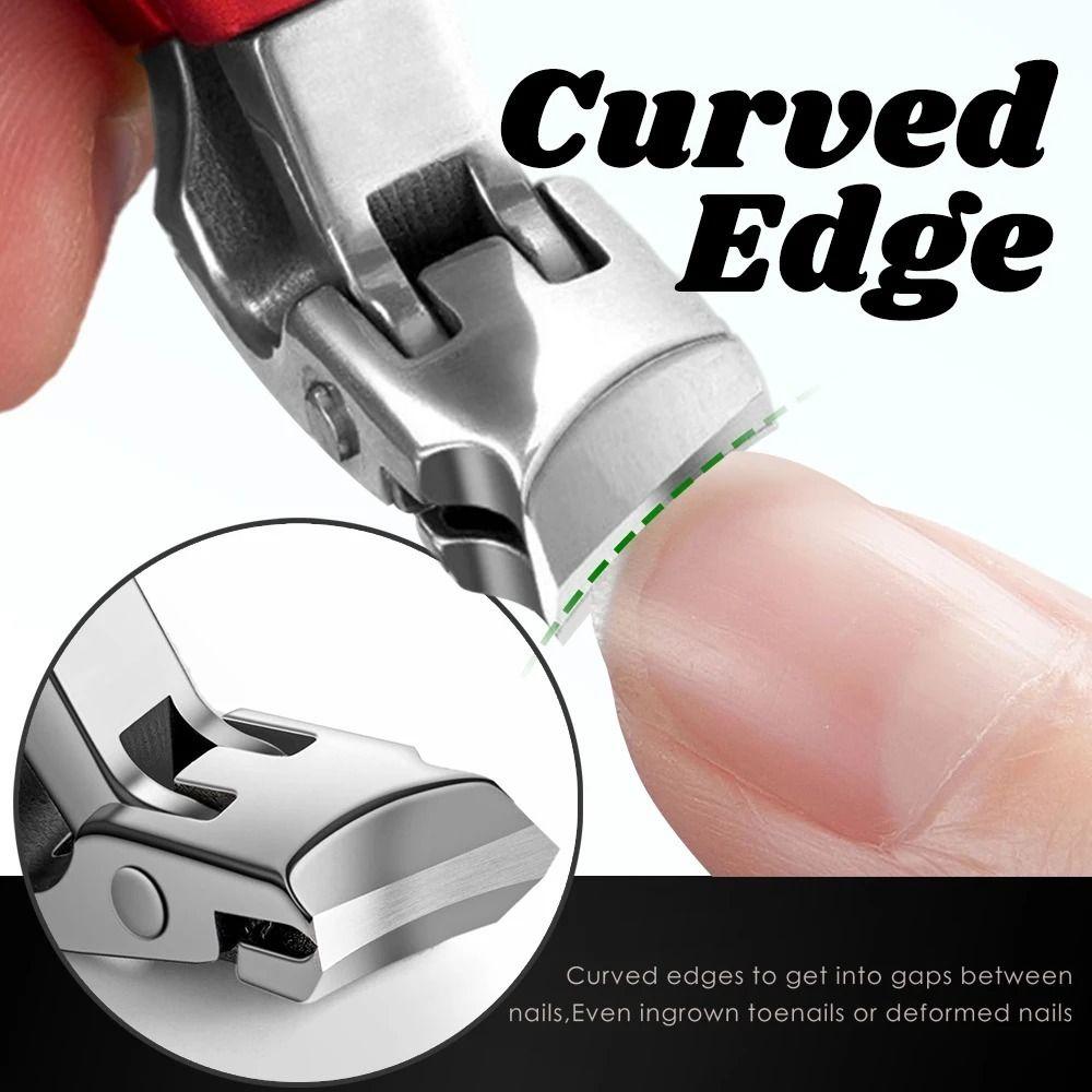 Stainless Steel Angled Head Nail Clippers Ergonomic Design Nail Clippers Nail Trimmer  Thick Nails