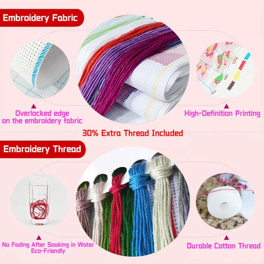 1PC 25th Anniversary Cross Stitch American Patriotic With Pattern Tools For Home Wall Decoration Souvenir Handcrafted DIY Gifts