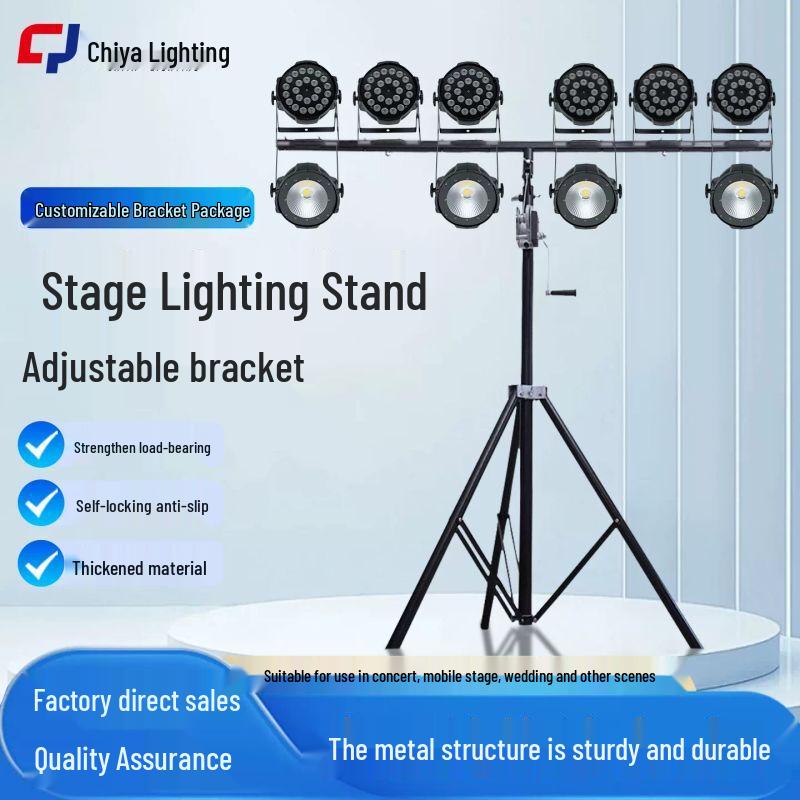 LED Par Light Hand Crank Tripod Stand
