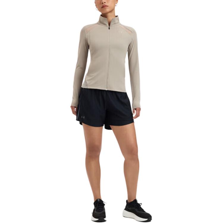 Under Armour Techplay Up Fashion Simple Low Waist Loose Breathable Sports Shorts Women shorts Black 1389884-001