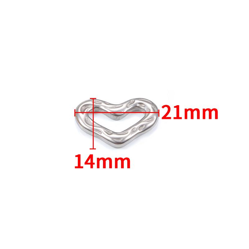 Polished Stainless Steel Heart Charms for DIY Necklaces and Bracelets
