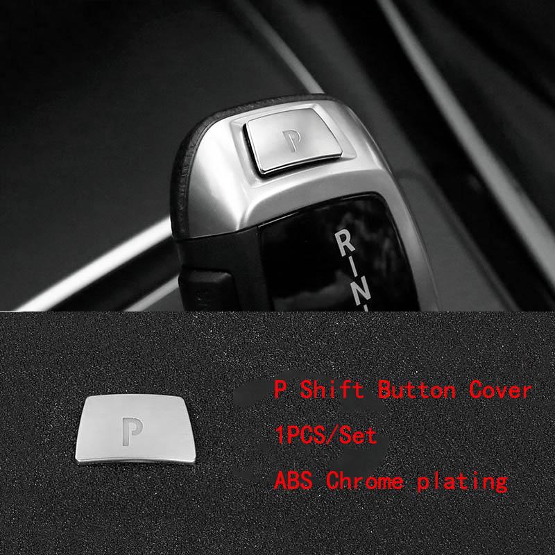 Chrome Gear Shift Panel Front Headlight Switch Engine Start Stop P Shift Button Cover Trim For BMW 2 3 4 Series 3GT F30 F20 F36