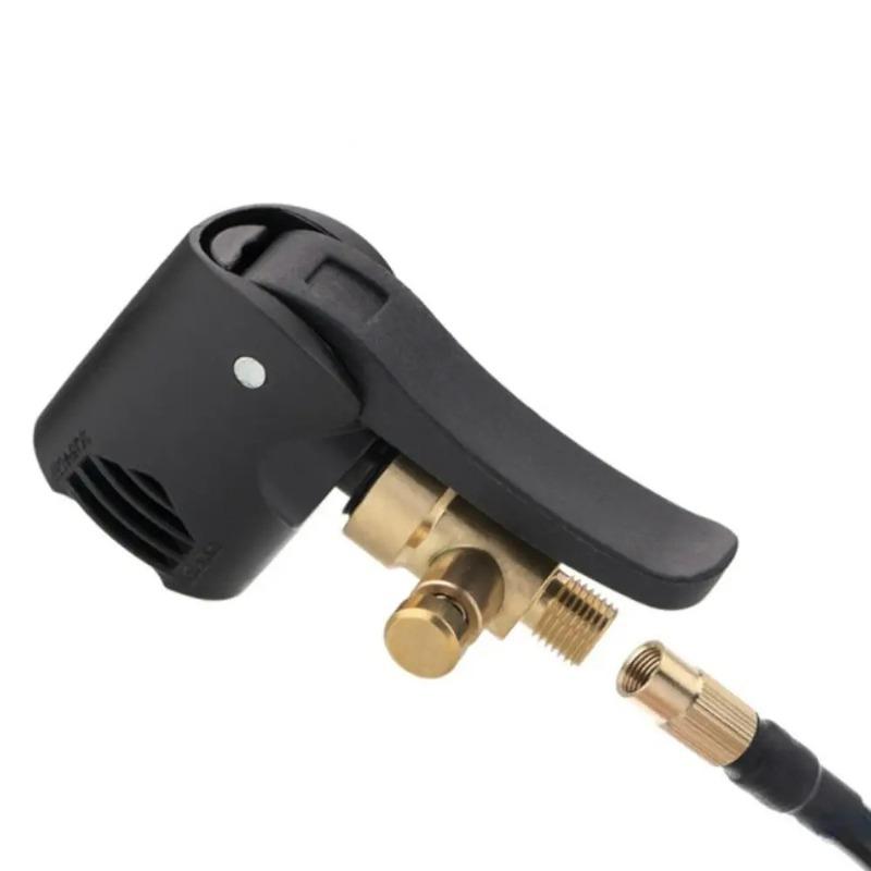 Bicycle Pump Nozzle Hose Adapter Bike Tire Inflator Nozzle Dual Head Pumping Accessories Valve Convertor Auto Accessories