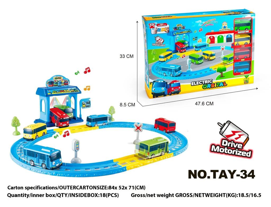 Tayo Minibus Slingsho Warrior Car Toy Set Diy Track Tayo Cartoon Car Toy Collection Car Model Holiday Gift