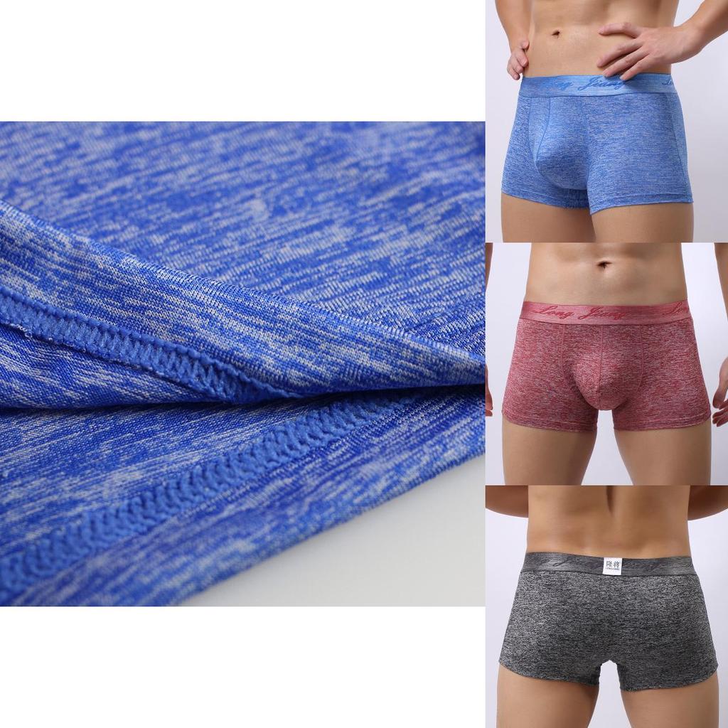 Cuecas Boxers Masculinas Premium Respiráveis Confortáveis Com Bolsa Luxuosa E Design de Boxer Elástico
