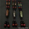 Nine-Eyed Dzi Agate Necklace with Pendant In Tibetan Ethnic Style