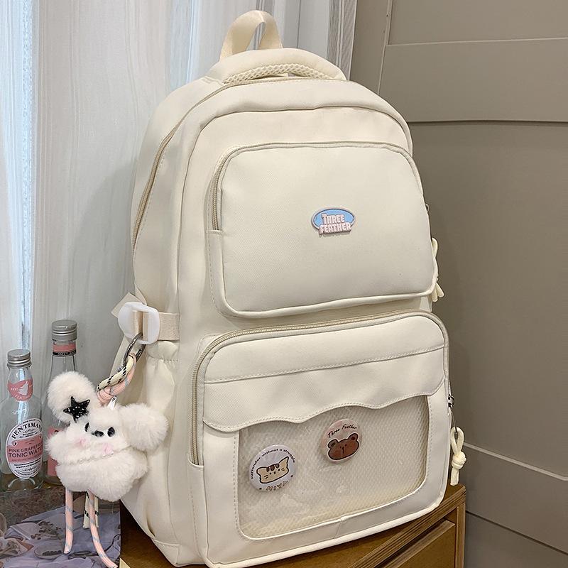 Schoolbag schoolbag for female primary school students Grades 3 to 6 Large-capacity backpack Strong and durable Middle school student contrasting