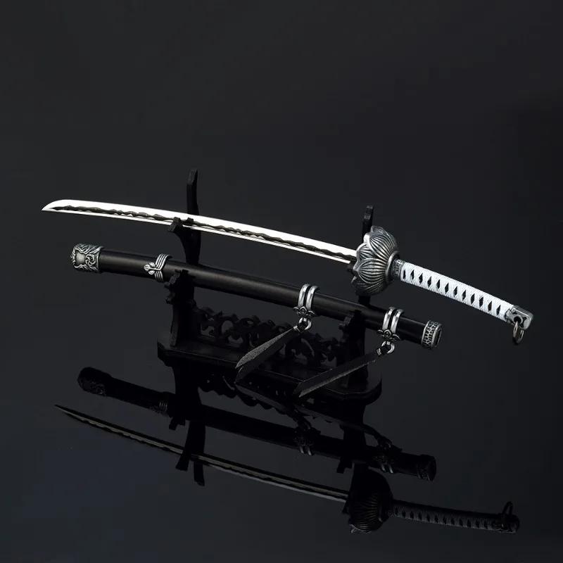 

26cm Anime Mortal Blade Kusabimaru Katana Set Game Peripheral Samurai Metal Model Ornament Sword Weapon Crafts Collection Toys