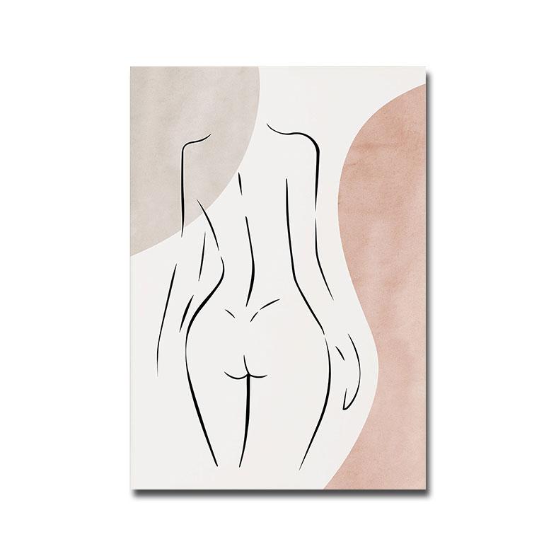 

Минималистичный обнаженный женский плакат, абстрактная пара, поцелуй, линия, художественный принт, женское тело, холст, картина, современная настенная картина, домашний декор для спальни 21x30cm No Framed