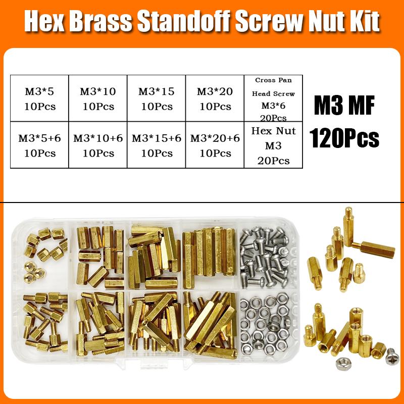 Hex Head Copper Pillar Brass Standoff Spacer Screw Bolt Nut Threaded Pillar Male Female PCB Circuit Board Standoff M2 M2.5 M3 M4