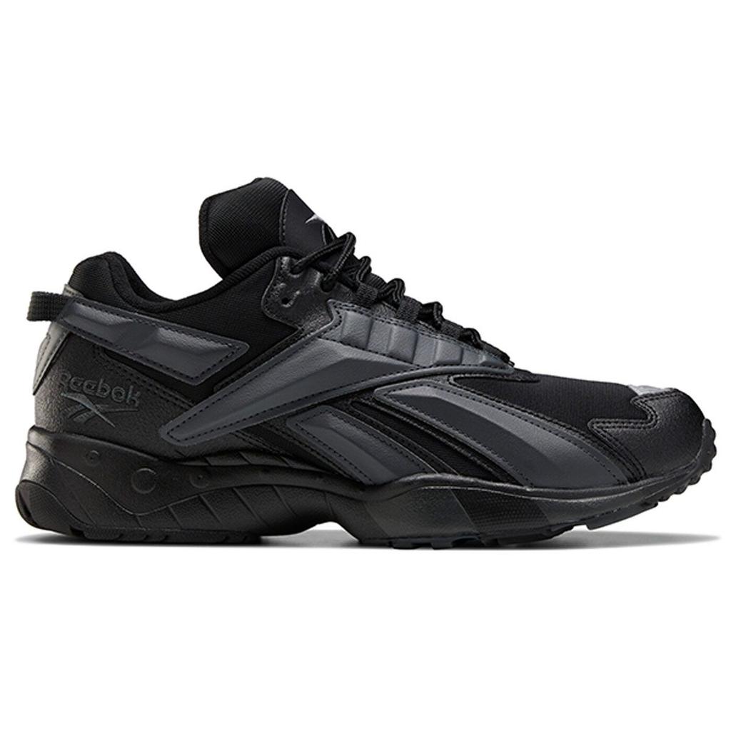 Reebok Interval 96 Synthetic Leather Comfortable Shock Absorption Low-Top Lifestyle Sneakers Unisex Sneakers Black FX2140