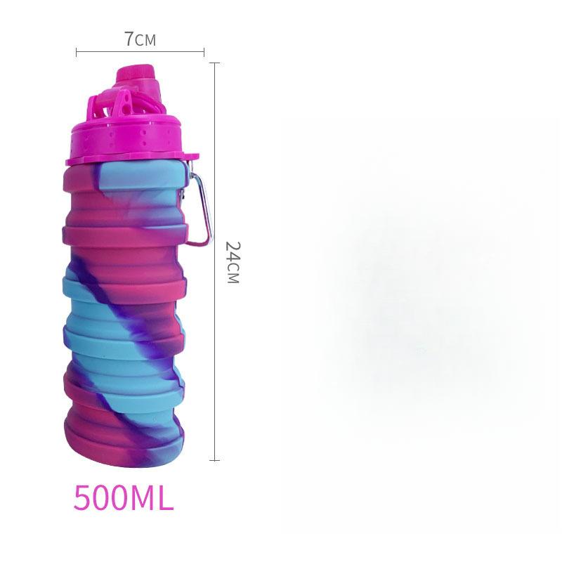 Outdoor Travel Silicone Folding Sports Kettle Environmentally Friendly Food Grade Silicone Water Bottle Foldable Silicone Water Cup