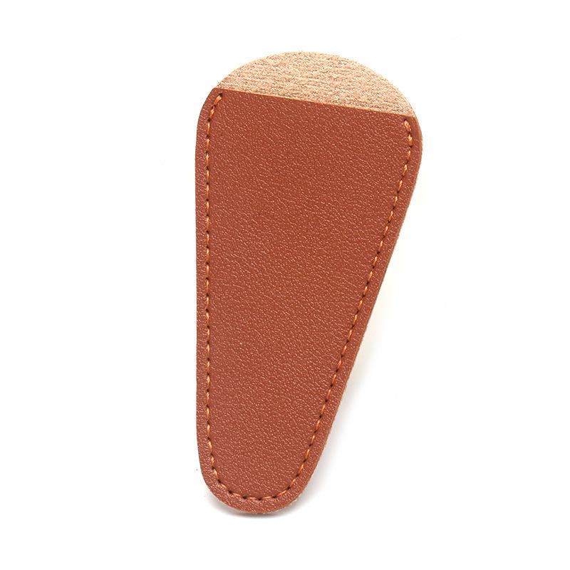 Kompaktes Augenbrauen-Trimscheren-Set mit schützender Ledertasche