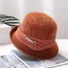 French Style Wool Bucket Hat Elegant Lightweight Warm Basin Hats Classic Coldproof Fisherman Cap for Women Autumn & Winter