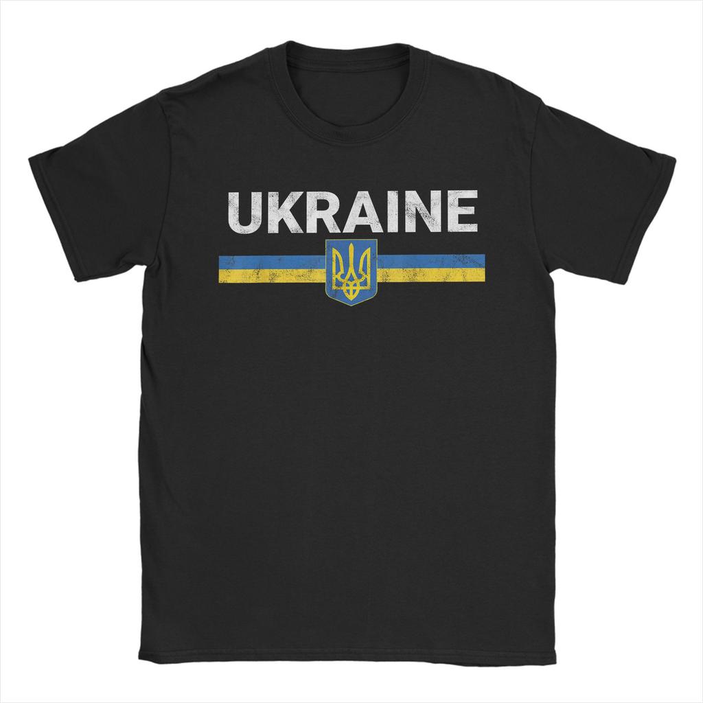 Men's Ukraine Est. 1991 Ukrainian Flag T-Shirts Top Tees Summer Short Sleeves T Shirt O Neck Popular Tee Shirt Plus Size 5XL