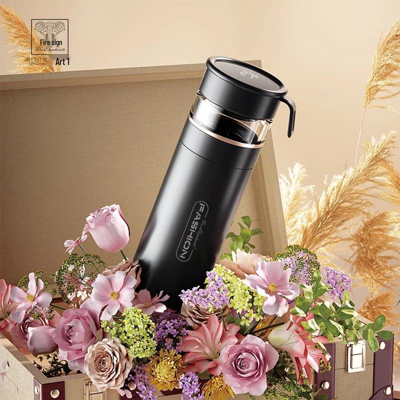 Huoxiang Kreiss Digital Temperature Display Tea Thermos Mug