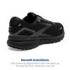 Brooks Ghost 15 Neutral Running 6 Wide Women's Shoe, Black/Black/Ebony,