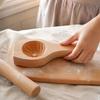 Küchenhelfer für Teigtaschen Holzbrötchenform mit Griff, Manuelles Baozi-Pressform, Backzubehör Einfache DIY Ravioli Teigpresse