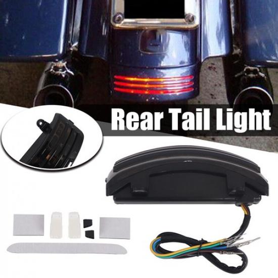 Fender Tri-Bar LED Rear Tail Brake Red Light Fit For Harley Street Glide Touring