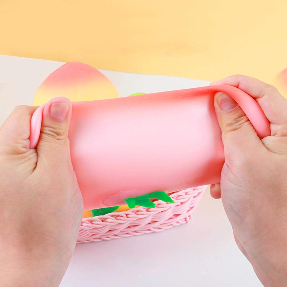 1/2Pcs Kawaii Peach Squishy Toy Slow Rising Soft Squeeze Stress Relief Anti-Anxiety Sensory Fidget Toy for Kids Gift