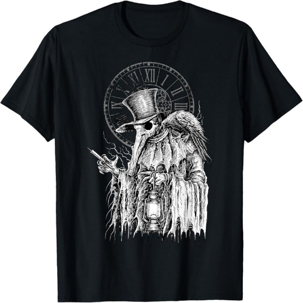 Plague Doctor Death Virus with Raven T-Shirt