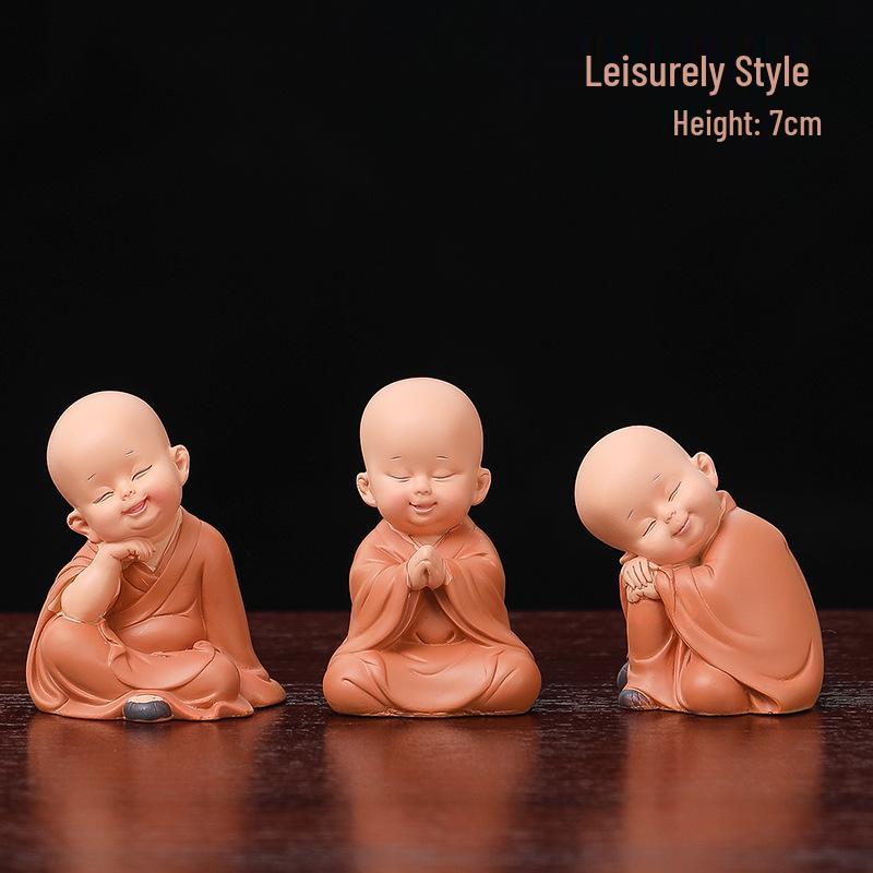 Creative Chinese Monk Ornaments for Home Decor - Living Room, TV Cabinet, Entrance, Tea Table, Study & Office Decorations