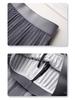 Women's Gradient Mesh Pleated Midi Skirt - 2025 Spring Collection, High Waist A-line with Slimming Drapes