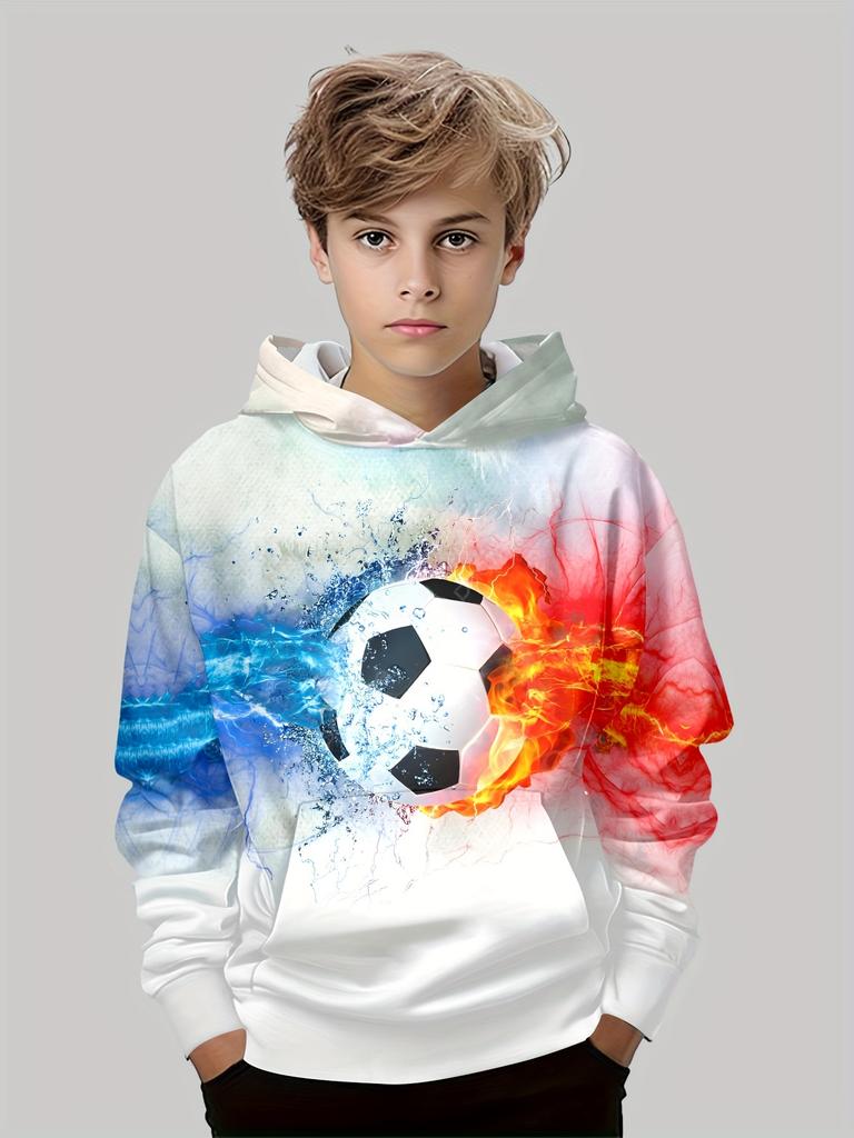 Roupas infantis meninos moletons manga longa 3D Footbaii impressão crianças primavera outono roupas casuais ao ar livre ativo meninos roupas tops