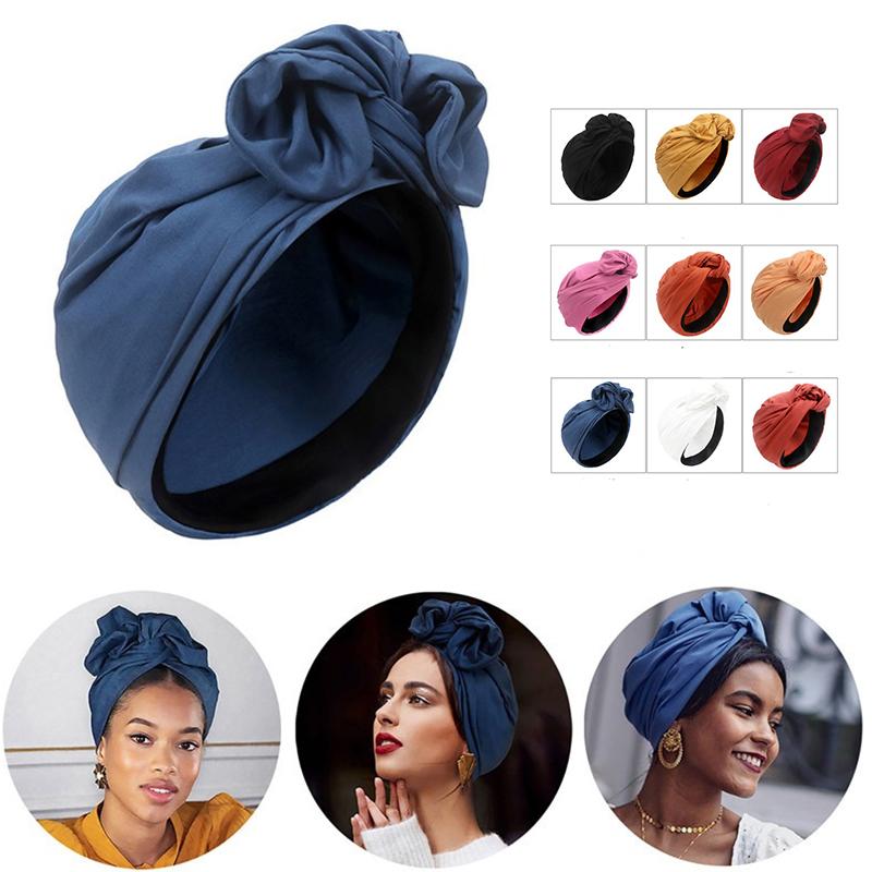 Damen Vintage Turbanhut Mode Damen Bandana Stirnband Damen Haarabdeckung Kappe Damen Kopfwickel Muslimisches Kopftuch Mütze