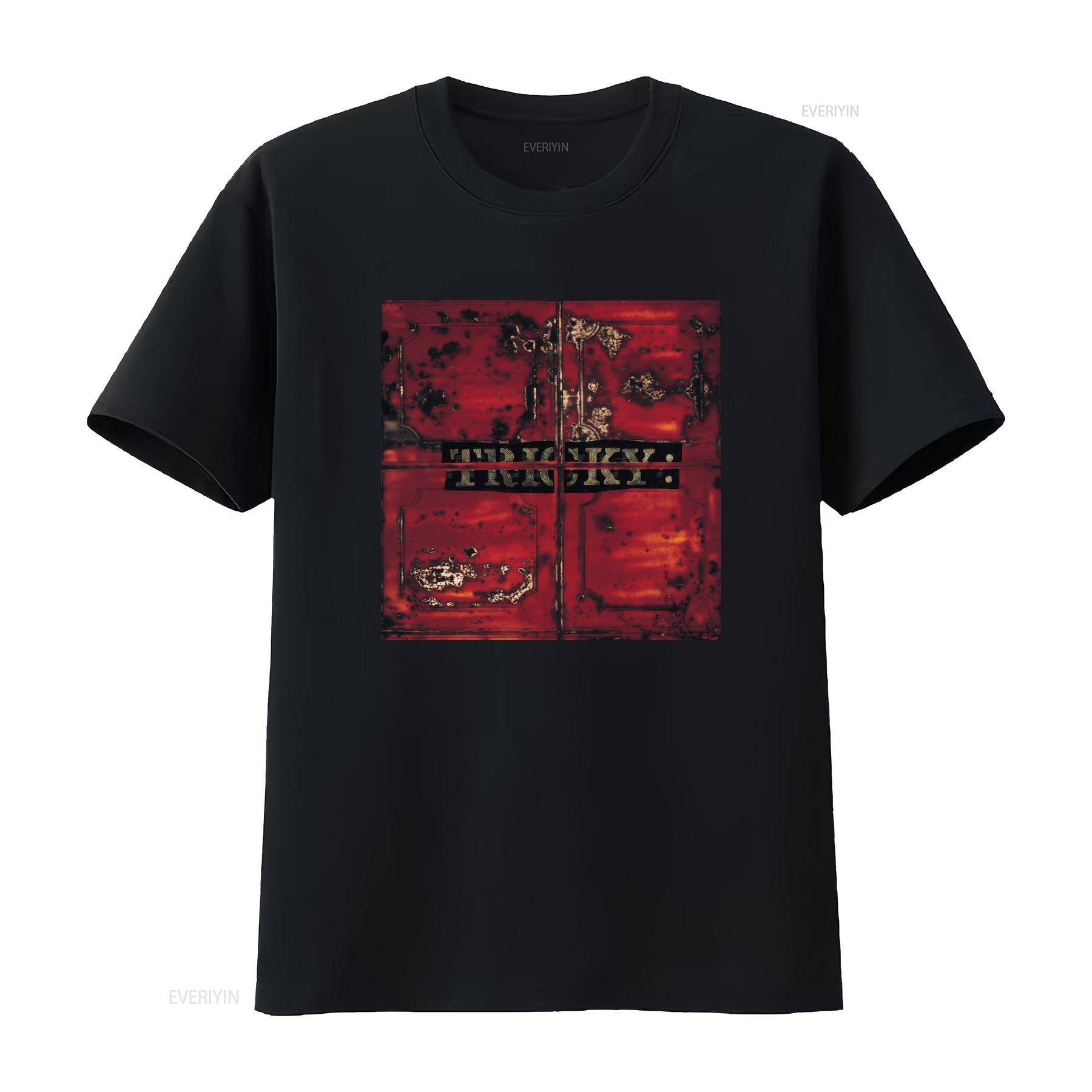 

Tricky T Shirt Vintage Red Rustic Design Indie Rock Pop Maxinquaye Album Cover Classic Print vintage Washed graphic 4XL