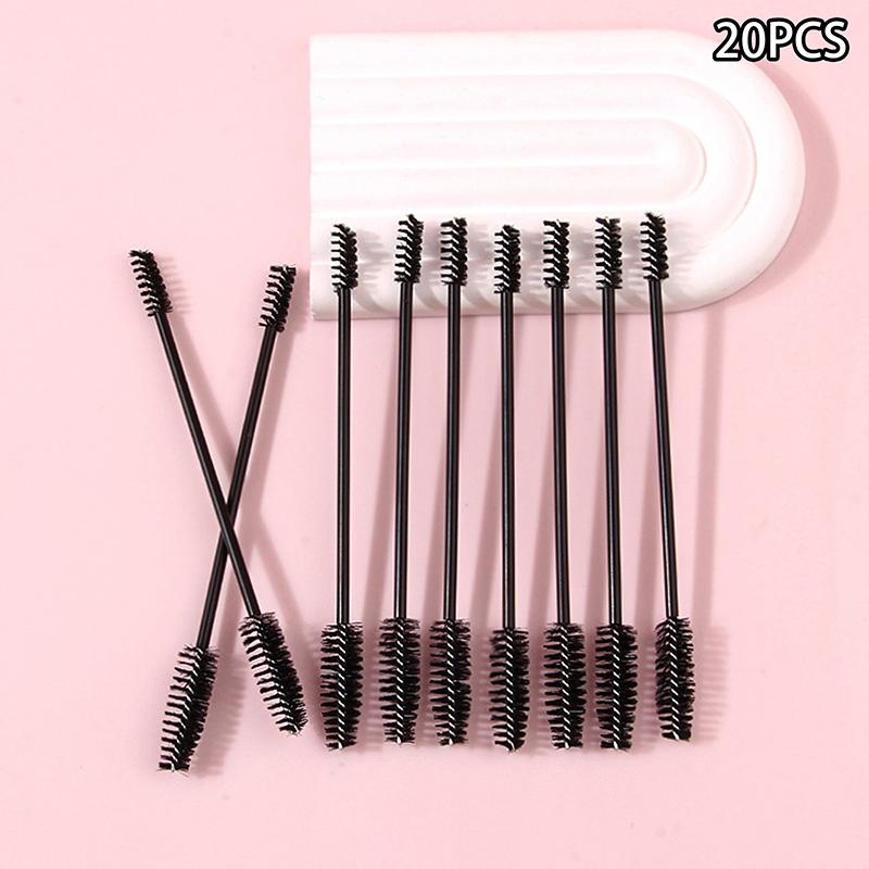 

Двусторонние кисти для макияжа ресниц, одноразовая щеточка для ресниц, пластиковая ручка, аппликатор-щеточка для туши, инструменты для наращивания ресниц 20PCS чёрный